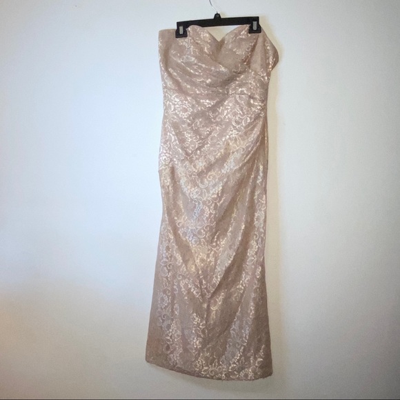 0409 NWOT David’s Bridal Strapless Gown - Picture 8 of 13